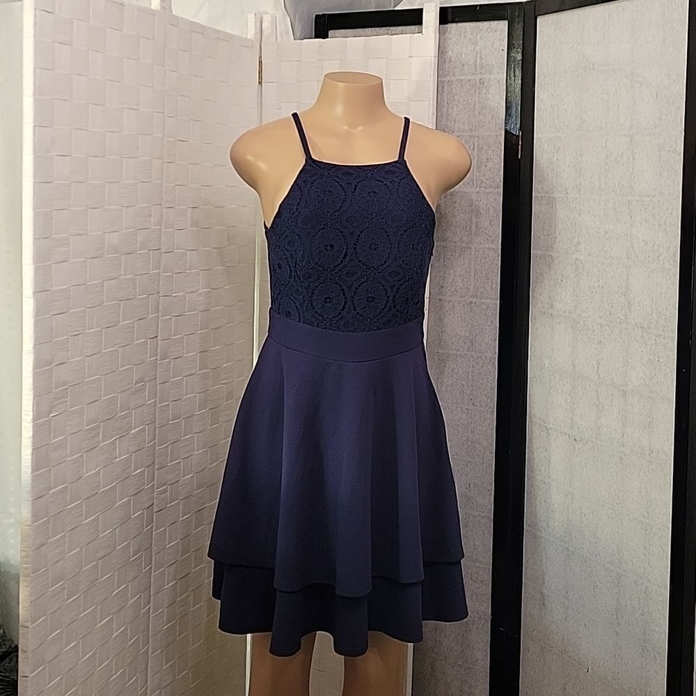 BRAND NEW DIANE LACE SLIT CUTOUT MINI DRESS - Picture 2 of 14
